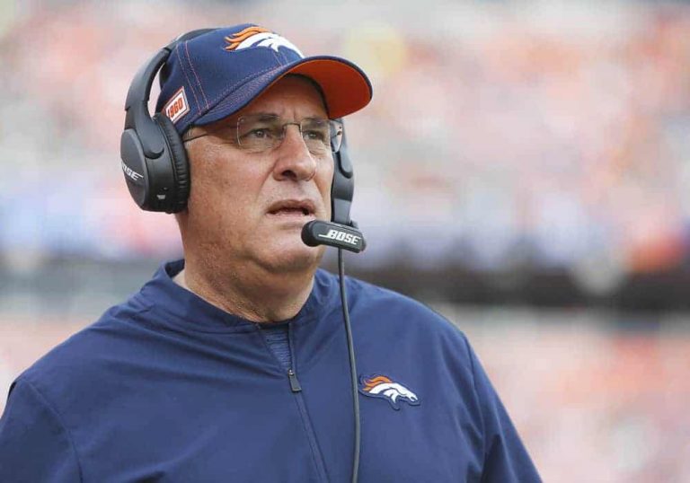 Denver Broncos head coach Vic Fangio spoke on the clip of quarterback Teddy Bridgewater making no effort to bring down a defender on a return