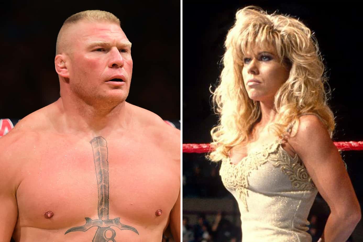Brock Lesnar is in hot water after allegedly opening his towel and exposing his "manly bits" to former WWE Dive Terri Runnels.