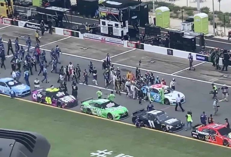 NASCAR drivers pushed Bubba Wallace's car to the front on Monday in response to a noose being found in the driver's garage.