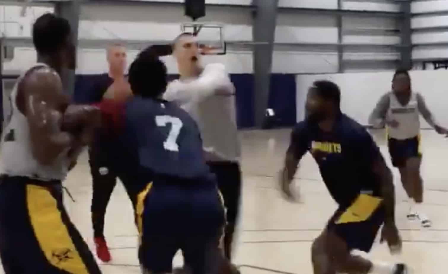 After showing off the new skinny Nikola Jokic at a basketball practice in Europe, the Nuggets star showed off some fancy new moves in Orlando
