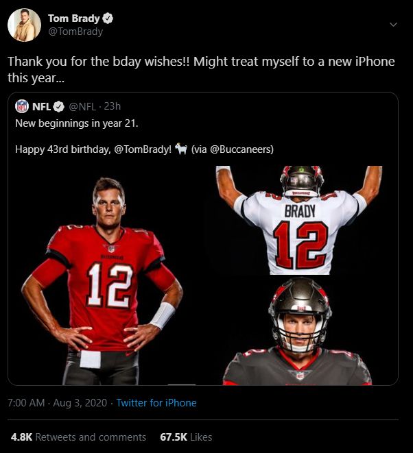 Tom Brady Turns A Year Older And Adds Tech Savvy-less Dad Jokes To His Repertoire
