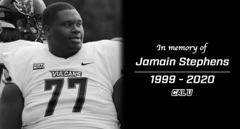 Jamain Stephens, a lineman at Cal U, has died of COVID-19. Cal U had already canceled its 2020 football season because of the pandemic.