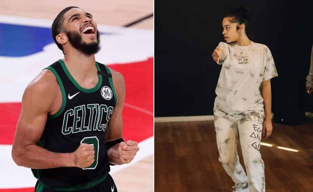 Singer Ella Mai Spotted at Jayson Tatum's House Side Action