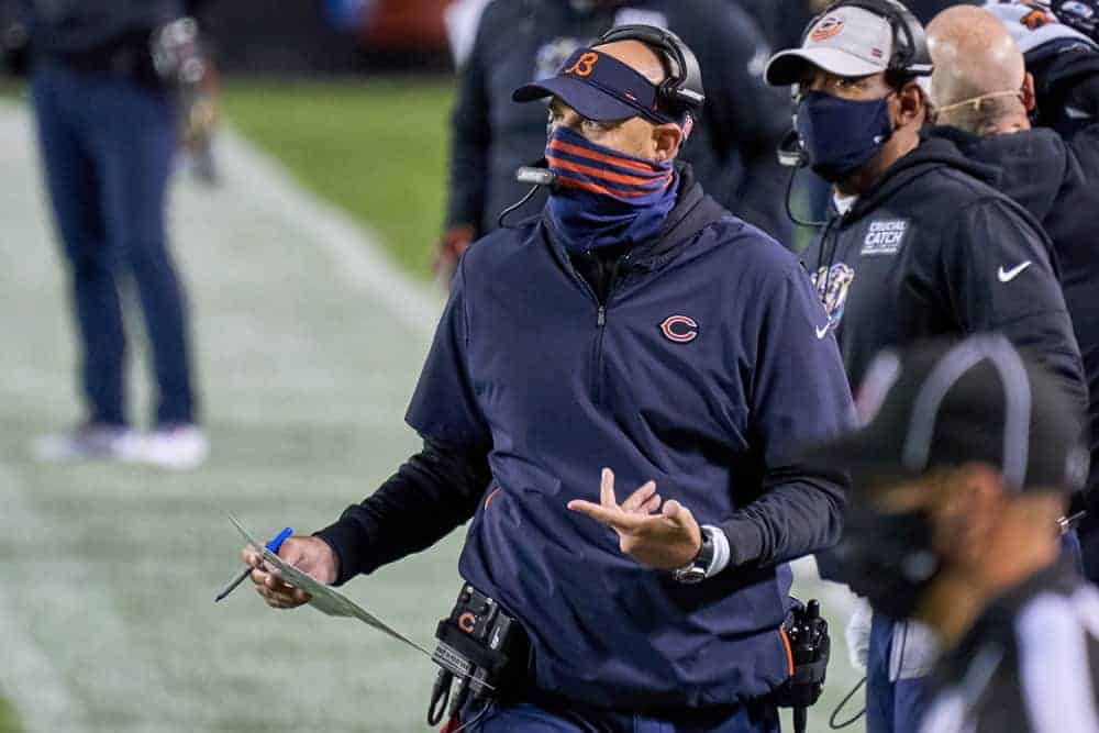 According to a report, Chicago Bears head coach Matt Nagy has been told that the Thanksgiving game against the Lions will be his last