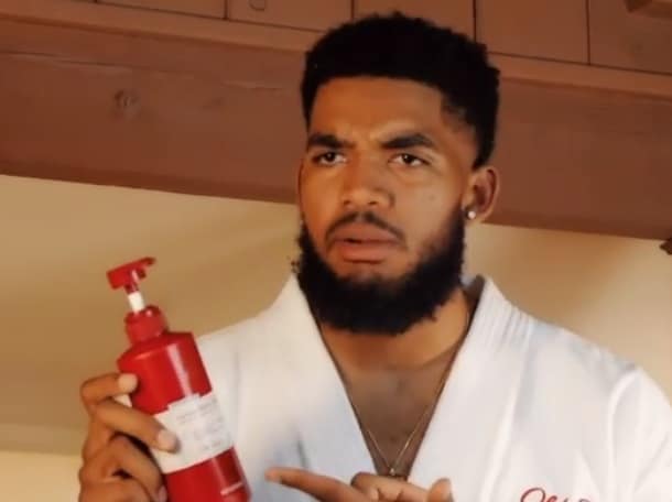 karl anthony towns and jordyn woods old spice commercial