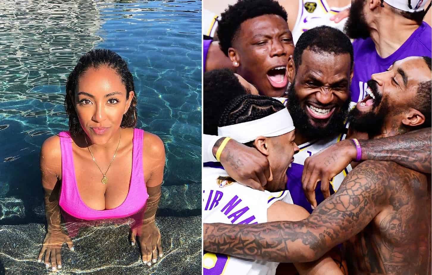 Los Angeles Lakers players slid into Bachelorette Tayshia Adams' DMs