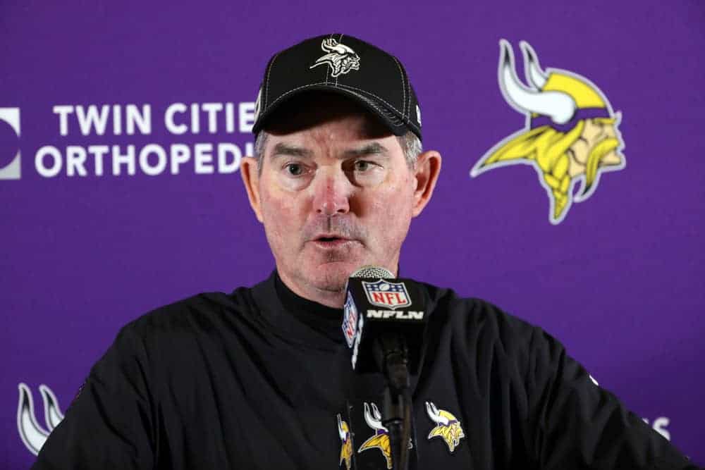 Minnesota Vikings head coach Mike Zimmer speaks on the viral shoving match that took place with Kirk Cousins following Sunday's win