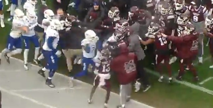 Mississippi State and Tulsa brawl at Armed Forces Bowl