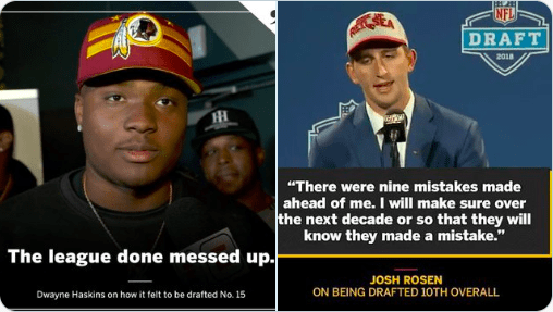 Dwayne Haskins was cut by Washington Football Team and now Comps to Josh Rosen