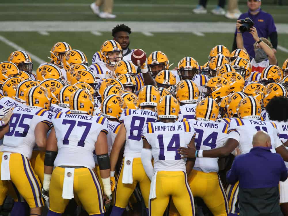 2021 LSU Tigers COllege football SEC Conference season preview depth chart fantasy football betting picks roster depth chart