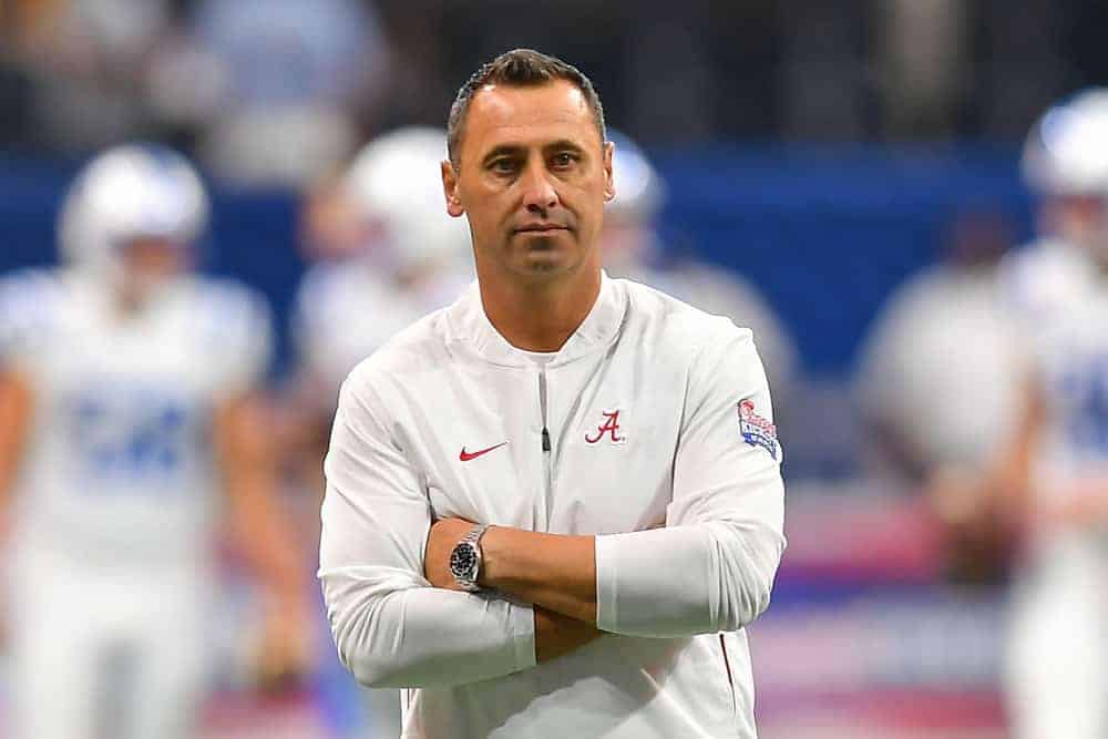 Texas head coach Steve Sarkisian spoke about the wild story involving special teams coordinator Jeff Banks, a stripper and a biting monkey