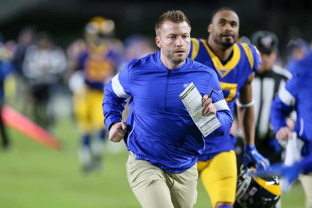 Rumors of Sean McVay leaving the Los Angeles Rams to sign on for more money as an Amazon broadcaster begins to swirl all over the web