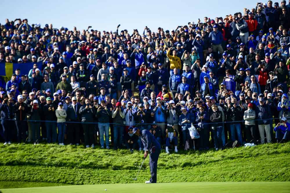 Fans at Wisconsin's Whistling Straits were up at the crack of dawn, sending an incredible early morning scene at the first tee of the Ryder Cup