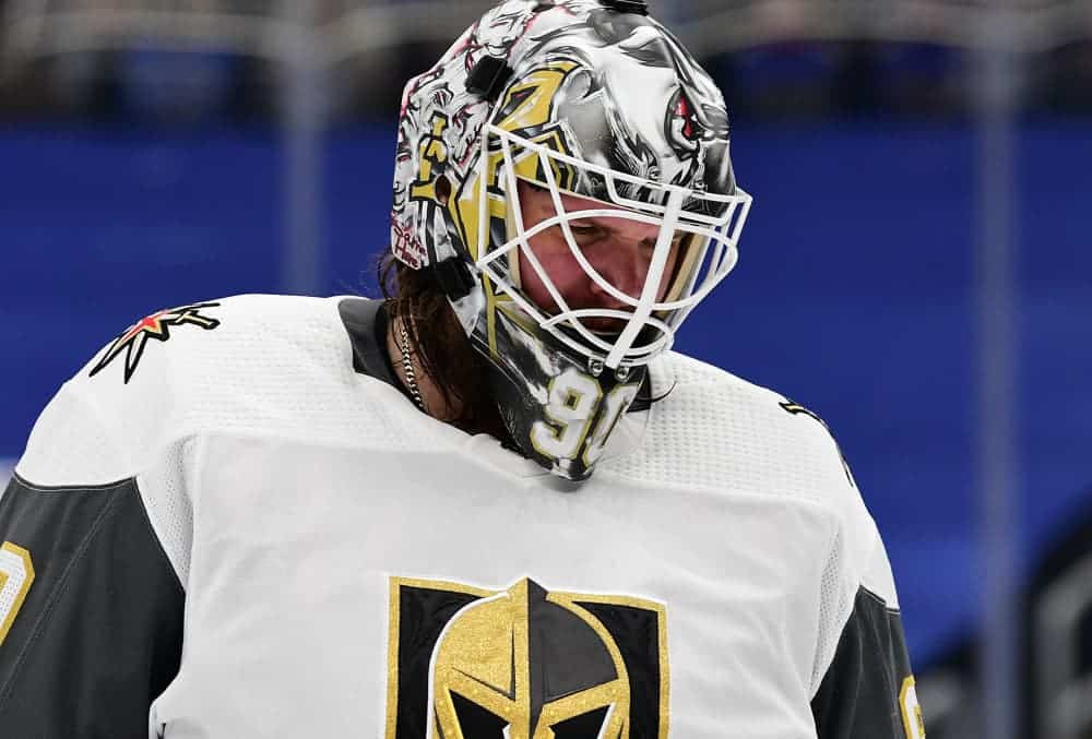 DraftKings NHL DFS Picks for daily fantasy hockey lineups. FREE NHL Playoffs cheat sheet and projections | Robin Lehner 6/22/21.