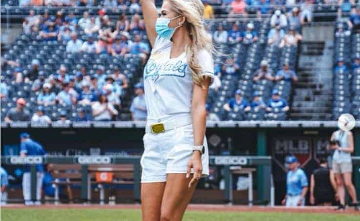 Chiefs Heiress Gracie Hunt Threw Out First Pitch at Royals Game