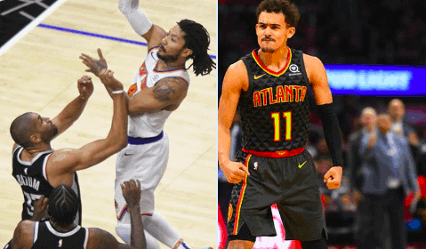 Knicks point guard Derrick Rose made sure that Hawks guard Trae Young didn't leave New York empty handed after electric playoff performance