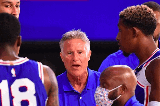 Former Philadelphia 76ers head coach Brett Brown is trending after the team had an epic collapse for the second consecutive game