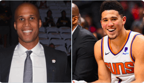 Devin Booker didn't really care at all when Richard Jefferson questioned the idea of rewarding the "Suns in four" fan