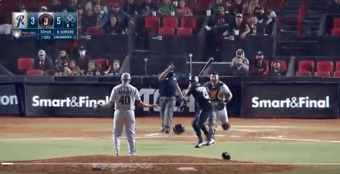Gabriel Gutierrez of the Mexican Baseball League was going viral after going after a pitcher with his bat following a hit-by-pitch