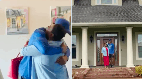 Philadelphia Eagles rookie receiver DeVonta Smith shared the heartwarming video of the moment he showed his mom, Christina, her new home