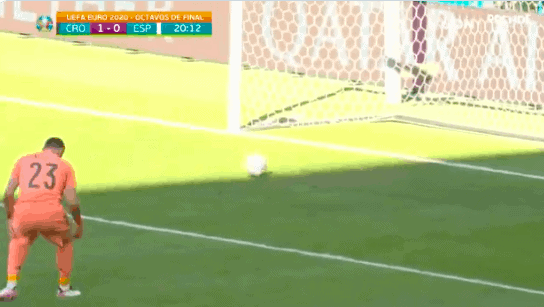 Spain found a way to give up the most unusual own goal I've ever seen during the Euro 2020 game against Croatia on Monday