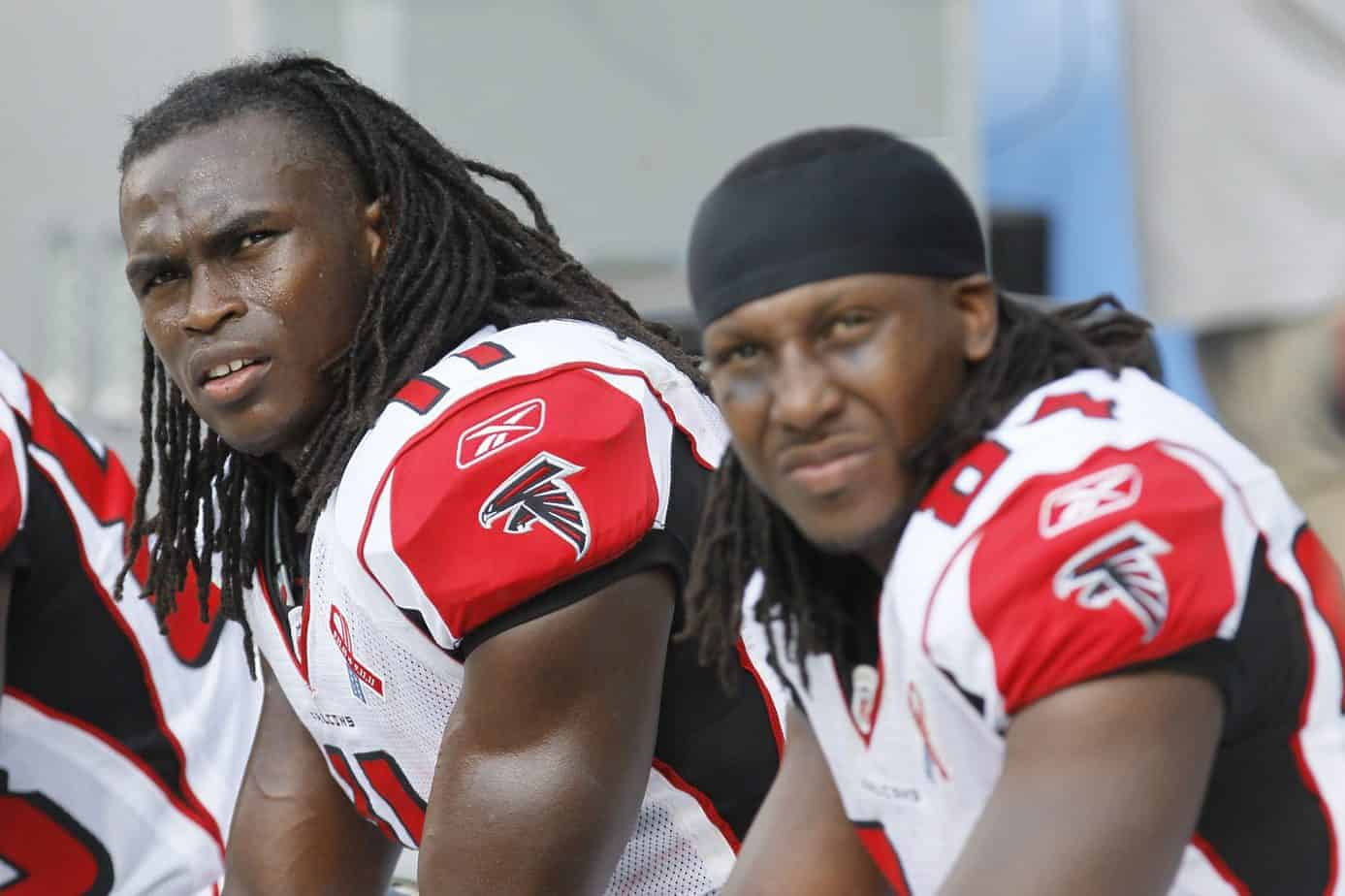 Former Atlanta Falcons star receivers Julio Jones and Roddy White are reportedly being sued for laundering after selling a whole bunch of weed