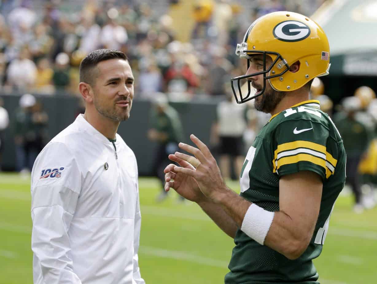 Green Bay Packers head coach Matt LaFleur is already lobbying with quarterback Aaron Rodgers to stay with the team for another season following their playoff loss