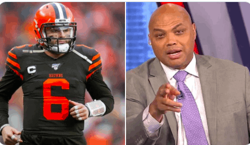 Cleveland Browns quarterback Baker Mayfield joined "The Match" broadcast and made sure to trade some jabs with Charles Barkley