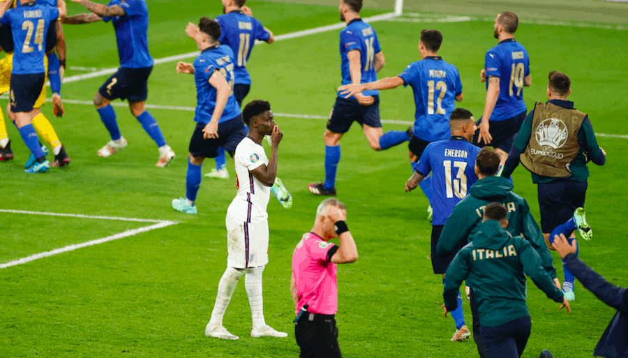 After missing their penalty shots in the EURO 2020 final, Marcus Rashford, Jadon Sancho, and Bukayo Saka, were all subjected to racist taunts