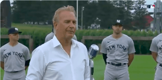 Field of Dreams actor Kevin Costner is the star of the Field of Dreams game between the Yankees and White Sox on Thursday night
