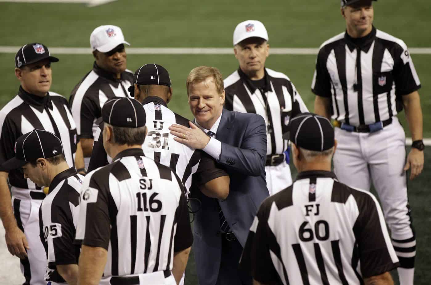An NFL ref was caught on a hot mic during the season opener seemingly making up a call on taunting, which was a point of emphasis in the offseason