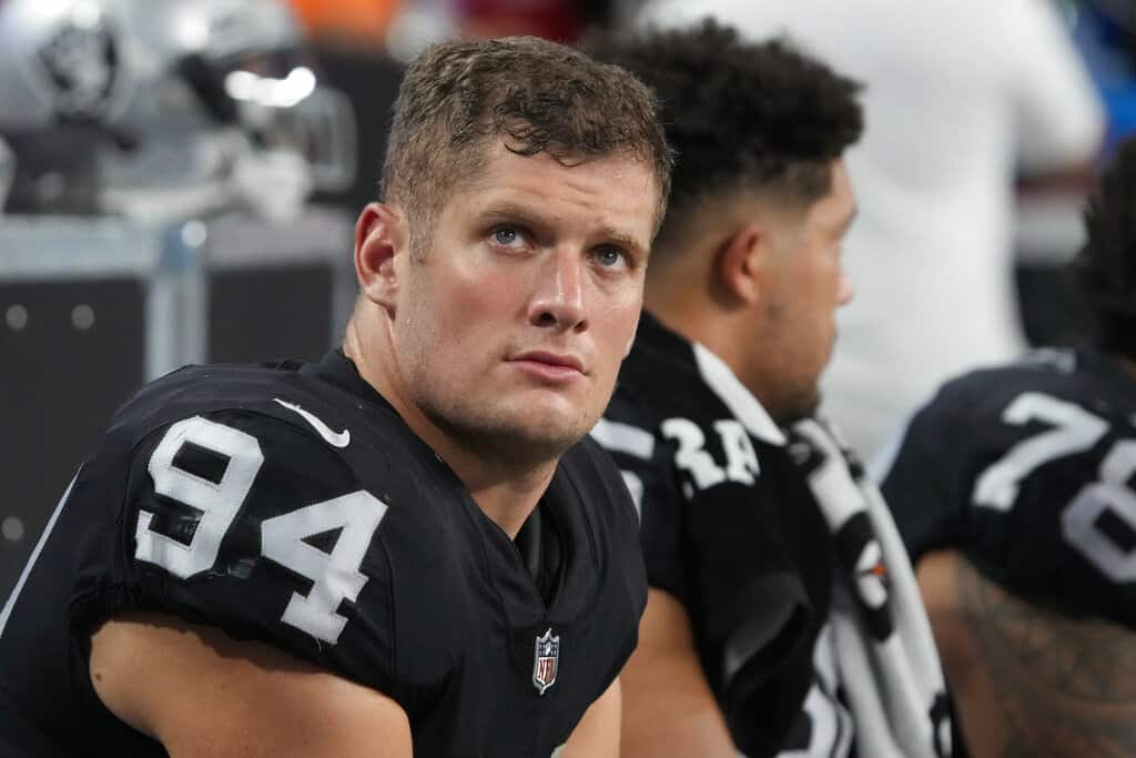 Las Vegas Raiders defensive lineman Carl Nassib took some time away from the team following the leak of Jon Gruden's homophobic emails