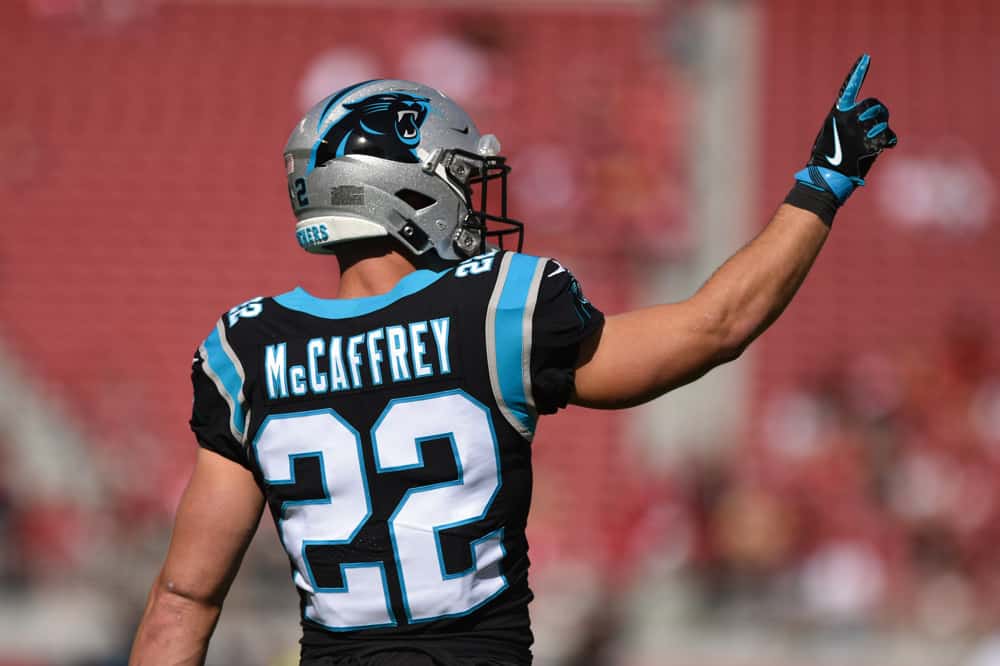 NFL DFS optimizer picks Thursday Night Football Week 3 Panthers vs. Texans optimal lineup tournament strategy advice tips cheat sheet free expert rankings projections ownership top stacks
