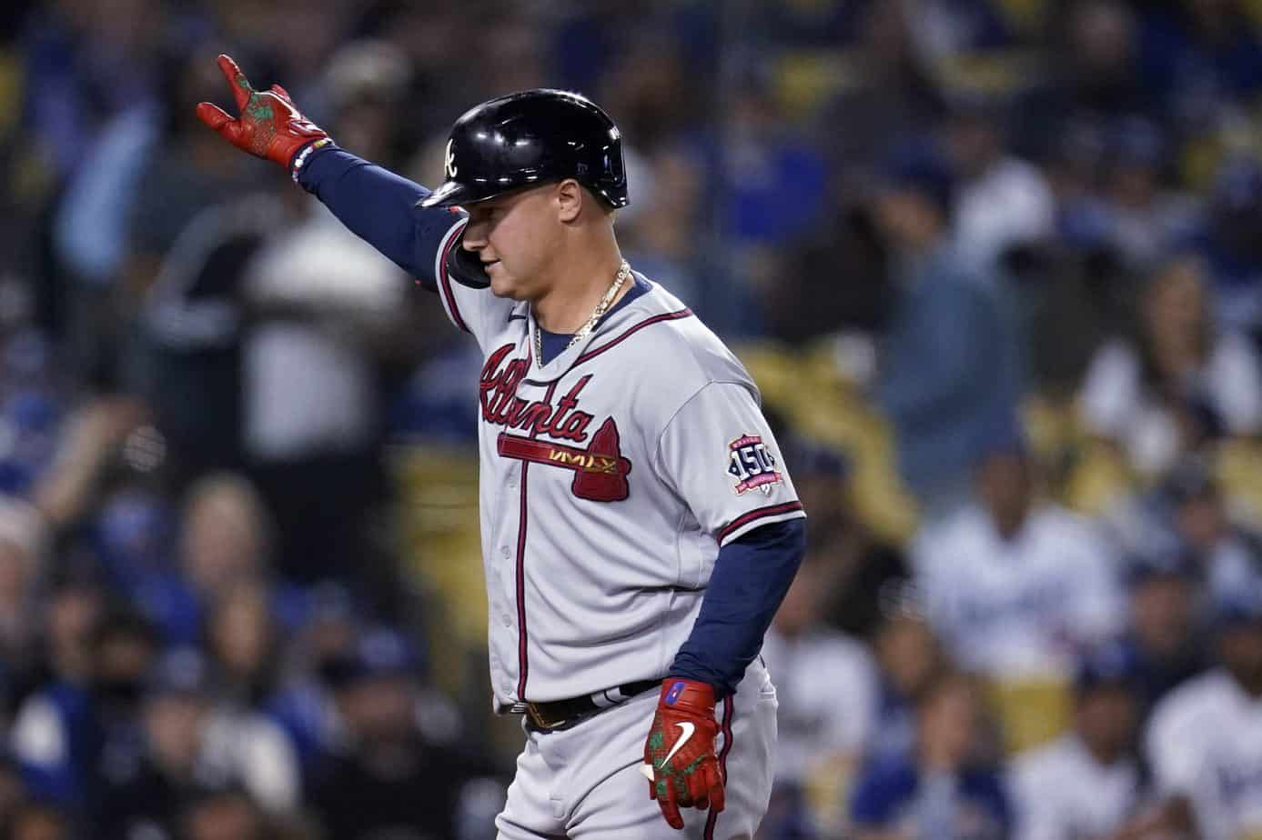 Atlanta Braves outfielder Joc Pederson stole the show during the team's Championship Parade and rally on Friday afternoon