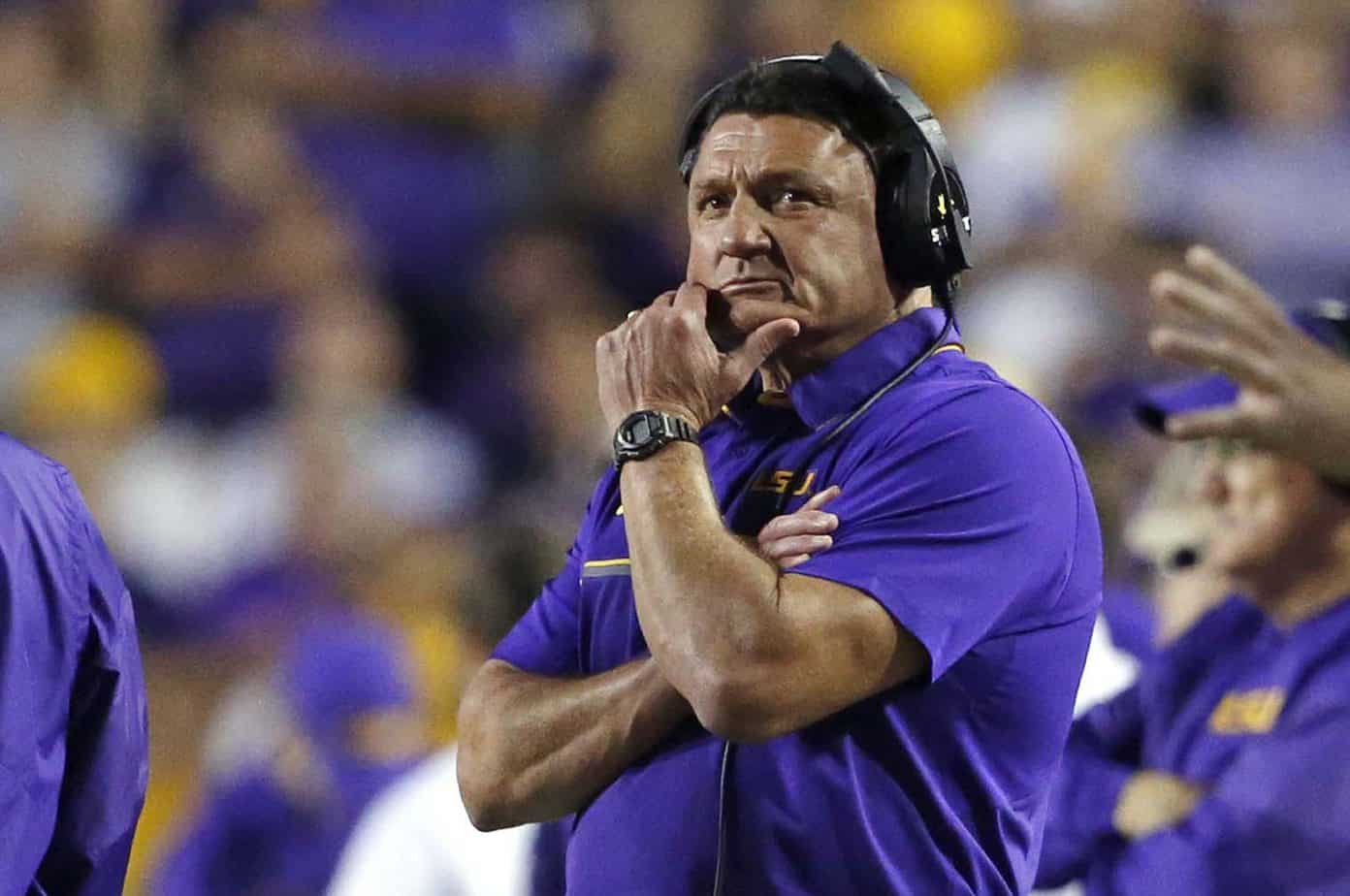 According to reports, Coach O would invite his girlfriends to LSU practices, and even let their kids participate in team drills