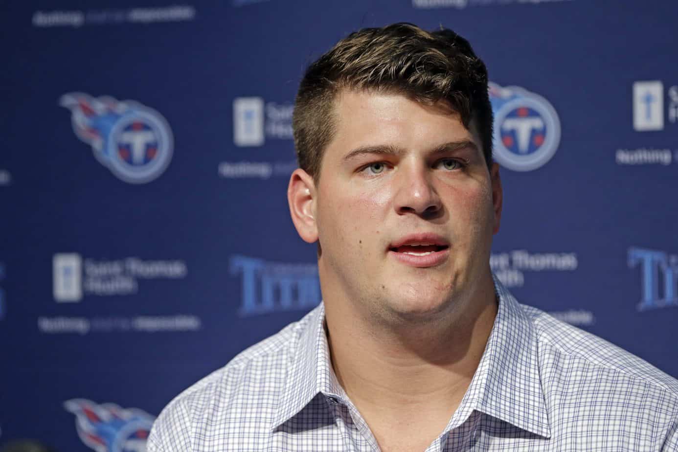 Tennessee Titans announce a positive update on offensive lineman Taylor Lewan after he had to be carted off the field during Monday Night Football