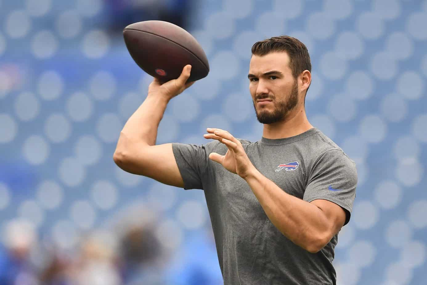 Mitchell Trubiksy's wife, Hillary Trubisky, took to Instagram to announce that she's pregnant with the couple's first child after they tied the knot in the offseason