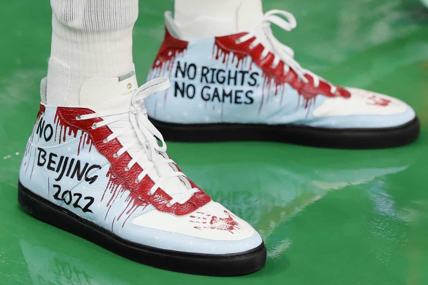 Boston Celtics center Enes Kanter said NBA employees got involved when he was wearing "Free Tibet" shoes prior to the game against the Knicks