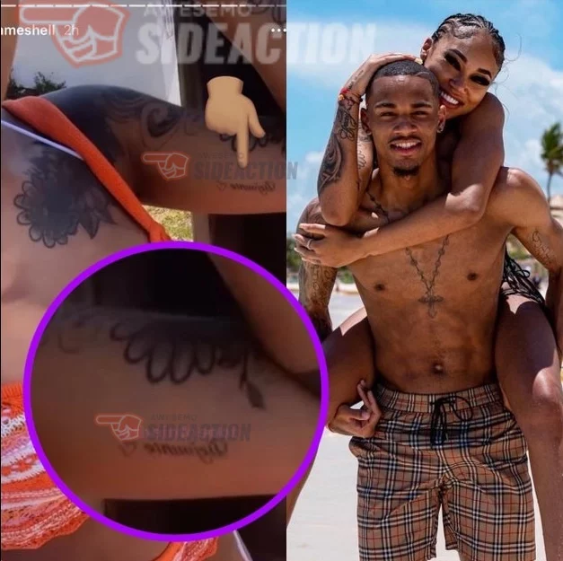 NBA Youngboy Scribbles Over Tattoo Of Baby Mama Jania  Fires Up Drea   Wife Jazlyn Eye Black  from jania Watch Video  HiFiMovco