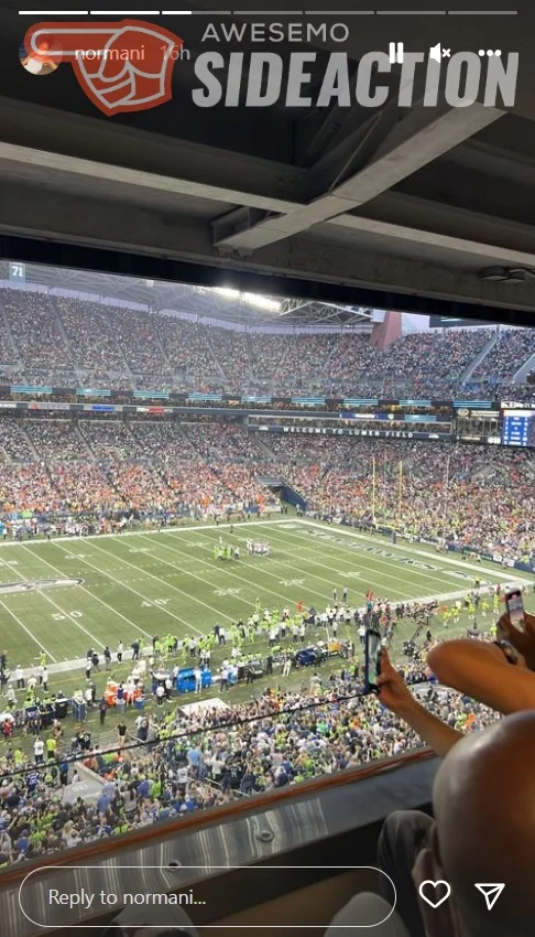 Normani Showed up to the Seahawks/Broncos Monday Night Football Game to  Show Support to DK Metcalf - Side Action