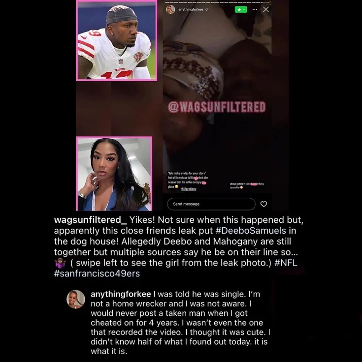 Deebo Samuel Allegedly Caught Cheating on His Girlfriend