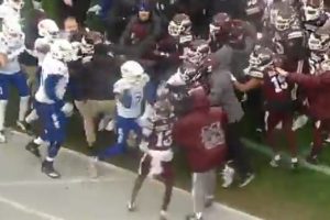 Mississippi State and Tulsa brawl at Armed Forces Bowl